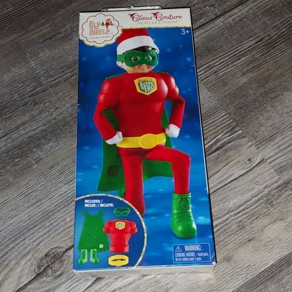 The Elf on the Shelf Claus Couture Mighty Superhero Outfit ( just the outfit)